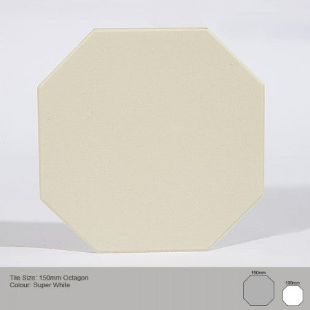 Octagon Tile - White