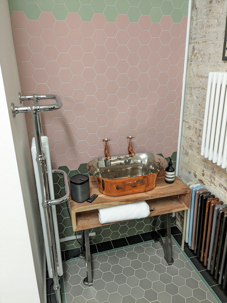 100mm Hexagon Tile - Black