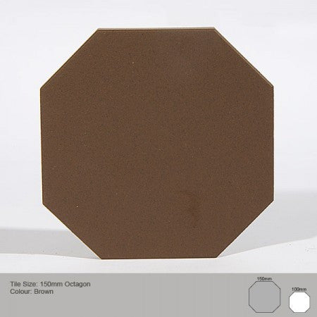 Octagon Tile - Brown